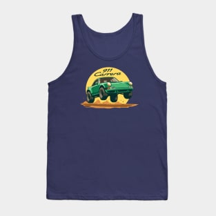 car 911 carrera offroad rally dakar green Tank Top